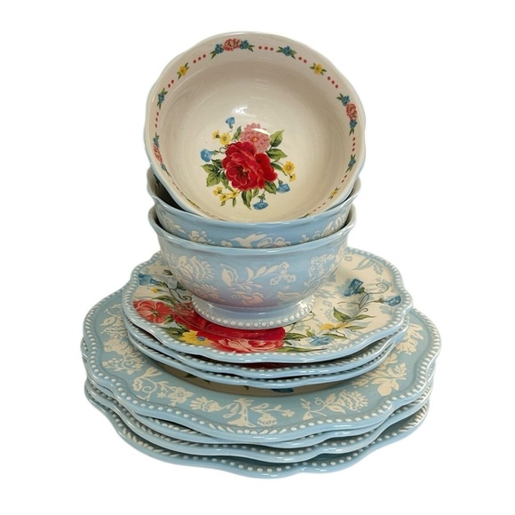 The Pioneer Woman Other - The Pioneer Woman Sweet Rose 10 pc. Dinnerware Set Floral Romantic Cottagecore